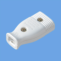 WH4615 パナソニック ベター小型コードコネクタボディ(平形コード用) (ホワイト)